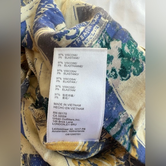 Urban Outfitters Blue Valentina Travel Soft Bustier Crop Top - Picture 15 of 16